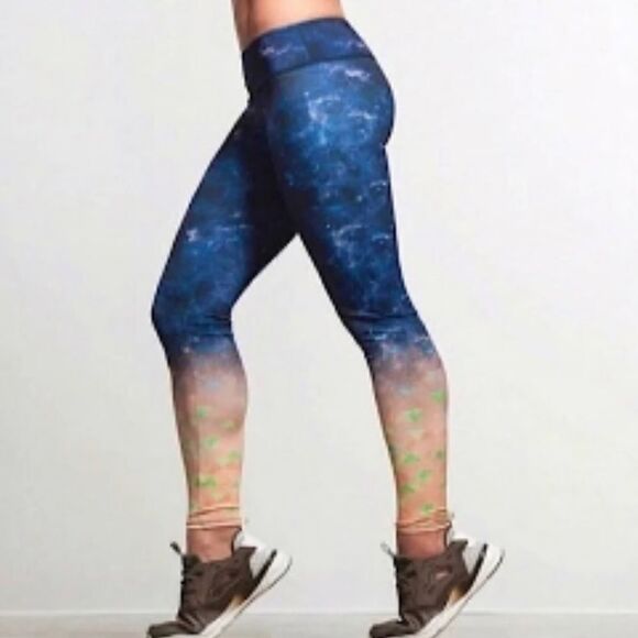 Onzie Yoga Leggings Multicolored Galaxy M/L - Picture 1 of 16